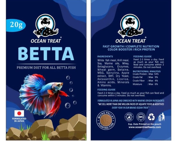 Ocean Treat Betta Fish Food 20g