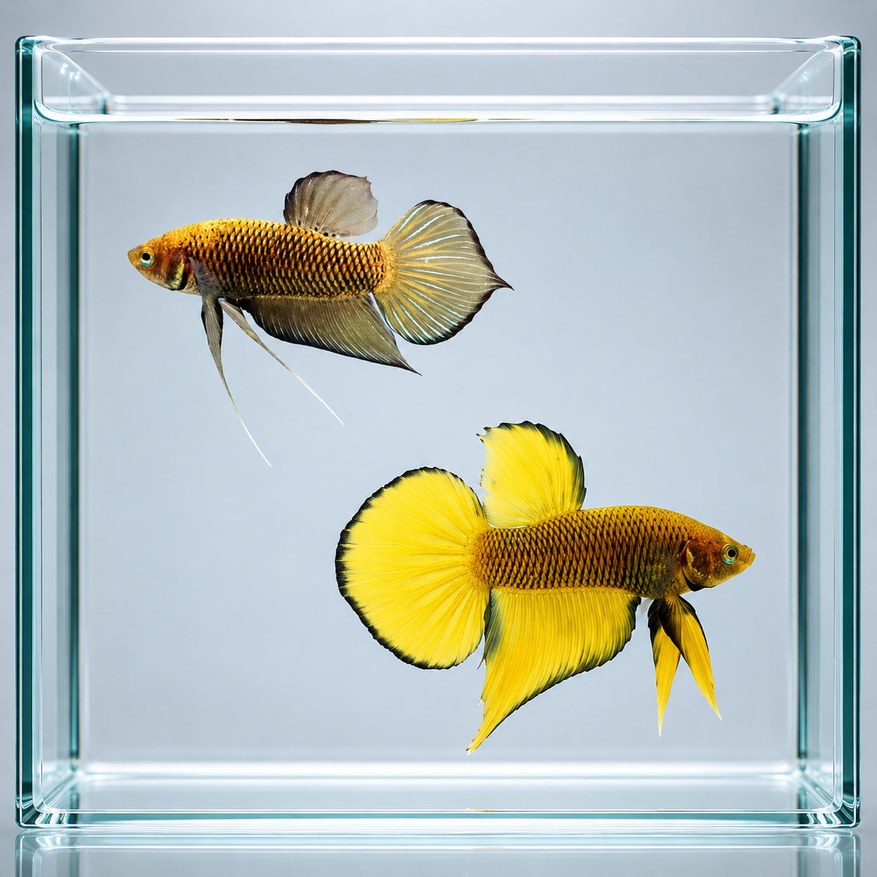 Yellow Splendon Betta – Breeding Pair – Premium Thai Yellow Line – Live Fish