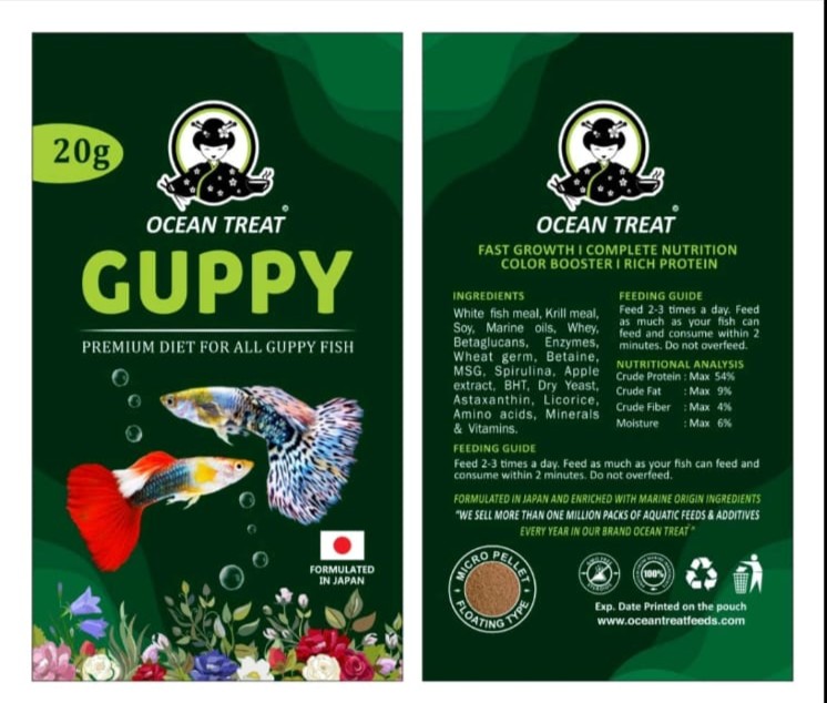 Ocean Treat Guppy Fish Food 20g