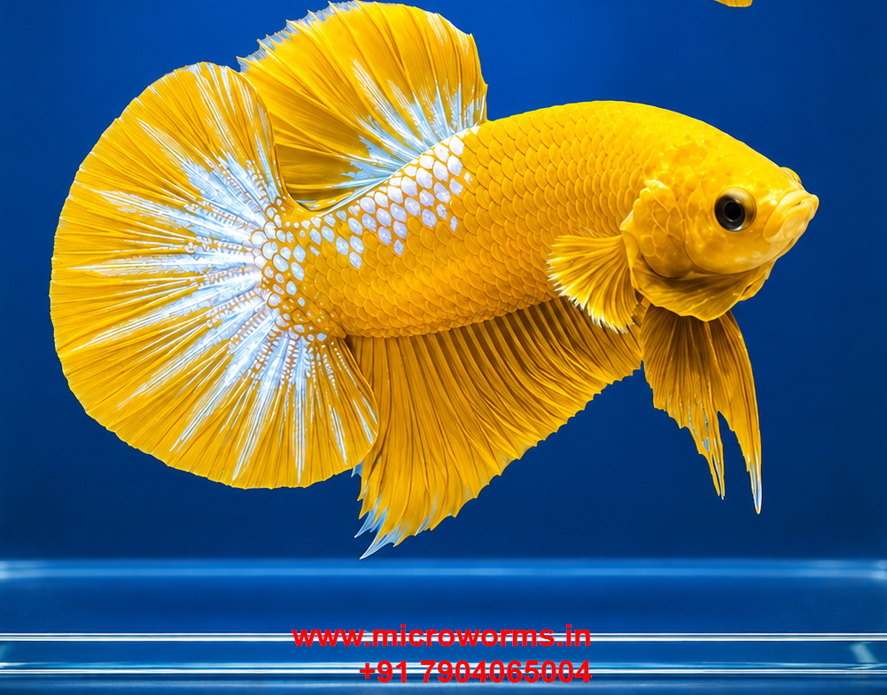 Yellow Hellboy Betta -Live Betta Fish