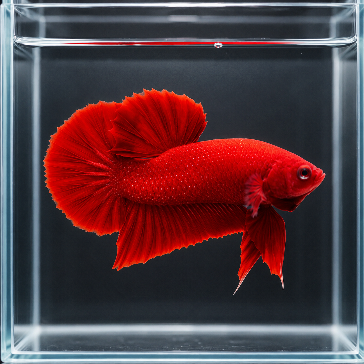 Solid Super Red HMPK Betta – Male – Live Betta Fish