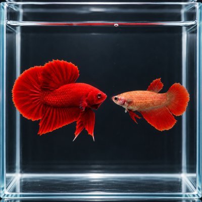 Solid  Red HMPK Betta –Pair – Live Betta Fish